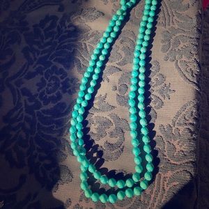 Long turquoise beads